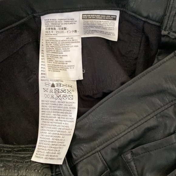 ❗️SOLD❗️Levi’s Faux Leather 720 High Rise Super Skinny Ankle Size 26 - Picture 9 of 13